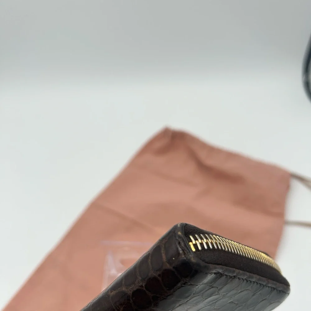 Miu Miu Crocodile Embossed Wallet w/ Dustbag - Picture 6 of 9